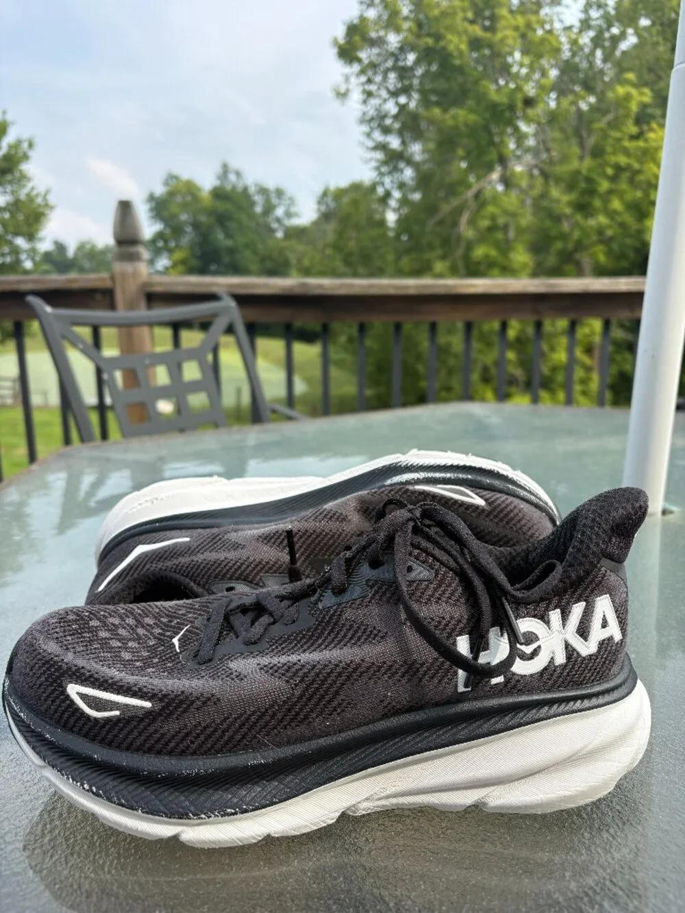Hoka Clifton 9 Running Shoes Women's Size 8.5 Black Athletic Training Shoes